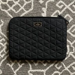 KATE SPADE Laptop Case Black Quilted